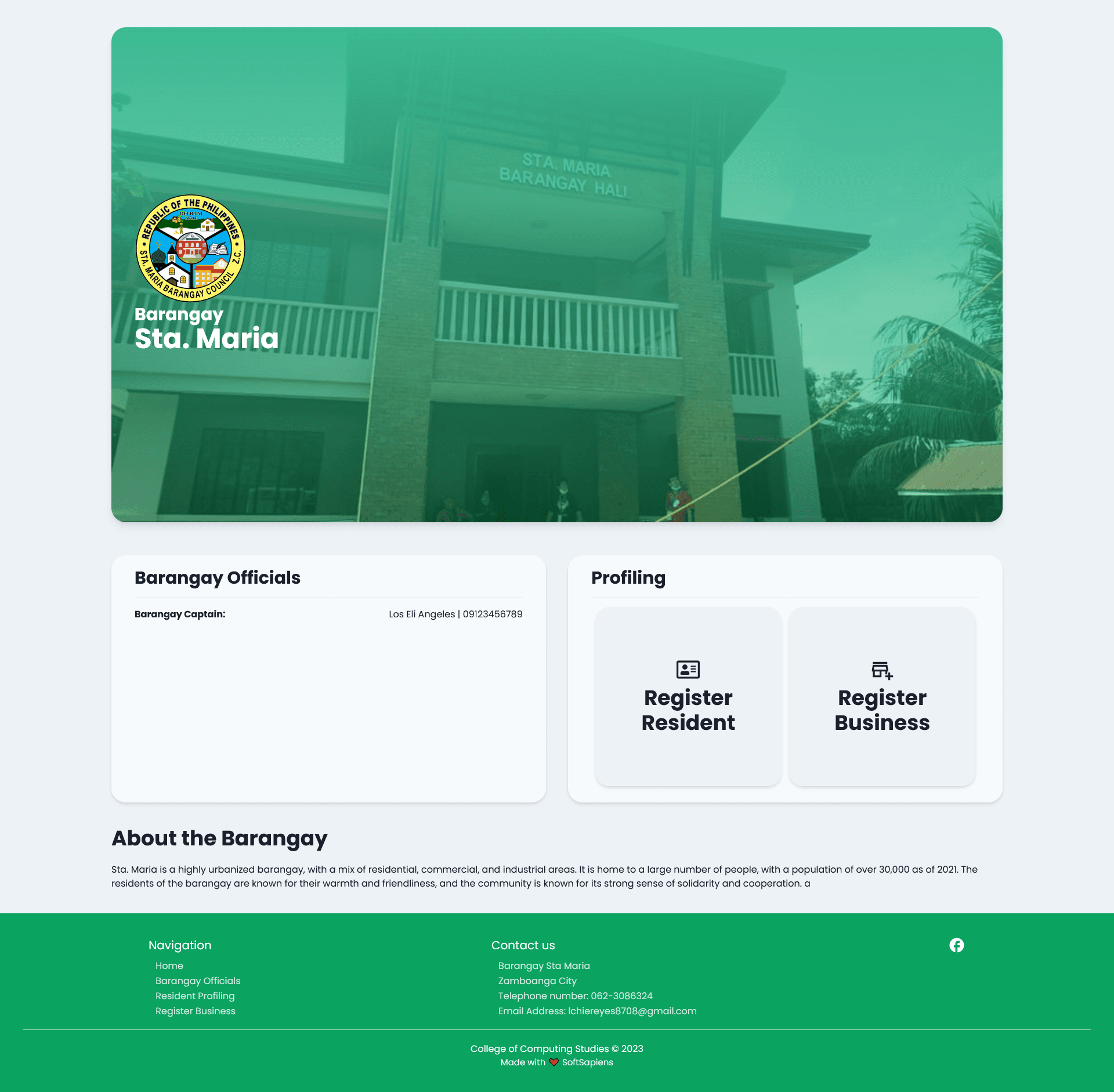 Logo of Sta. Maria Barangay Information System
